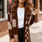 The Café Mocha Check Cardigan