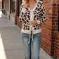 Leopard Love Lace-Up Cardigan