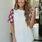 Star Power Sequin Sleeve Top