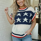 Stars and Stripes Knit Sweater Top