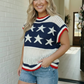 Stars and Stripes Knit Sweater Top