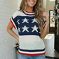 Stars and Stripes Knit Sweater Top