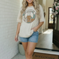 Boho Peace Patchwork Oversized Graphic Tee