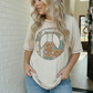 Boho Peace Patchwork Oversized Graphic Tee