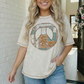 Boho Peace Patchwork Oversized Graphic Tee
