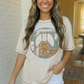 Boho Peace Patchwork Oversized Graphic Tee