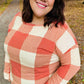 Rust Checker Plaid French Terry Top