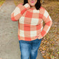 Rust Checker Plaid French Terry Top