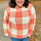 Rust Checker Plaid French Terry Top