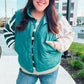 Weekend Ready Hunter Green Snap Button Quilted Puffer Vest