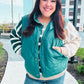 Weekend Ready Hunter Green Snap Button Quilted Puffer Vest
