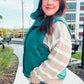 Weekend Ready Hunter Green Snap Button Quilted Puffer Vest
