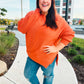 Autumn Vibes Pumpkin Asymmetrical Knit Sweater