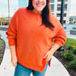 Autumn Vibes Pumpkin Asymmetrical Knit Sweater
