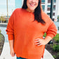 Autumn Vibes Pumpkin Asymmetrical Knit Sweater