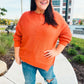 Autumn Vibes Pumpkin Asymmetrical Knit Sweater