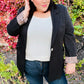 Feeling Bold Black Leopard Tailored Collar Lapel Blazer