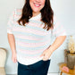 Spread Joy Ivory & Multicolor Jacquard Bubble Sleeve Sweater