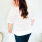 Spread Joy Ivory & Multicolor Jacquard Bubble Sleeve Sweater