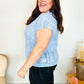 The Perfect Find Sky Blue Dolman Short Sleeve Crochet Sweater Top