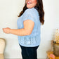 The Perfect Find Sky Blue Dolman Short Sleeve Crochet Sweater Top