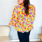Chasing Dreams Ribbon Tie Bow Babydoll Puff Elastic Sleeve Floral Top