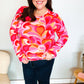 Find Love Red/Pink Fitted Floral Print Buttery Soft Knit Top
