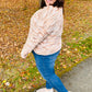 Forget Me Not Cream & Sepia Multicolor Chenille Velvet Sweater