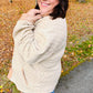 Eyes On You Taupe Quilted Knit Button Down Shacket