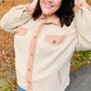 Eyes On You Taupe Quilted Knit Button Down Shacket