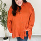 Everyday Rust Button Down Sharkbite Cotton Tunic Top