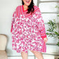 Let's Meet Up Red & Pink Paisley Drop Shoulder Kimono Dress