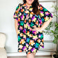Look Adorable Ribbon Bow Tie Floral Babydoll Dress with Pockets