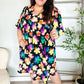 Look Adorable Ribbon Bow Tie Floral Babydoll Dress with Pockets