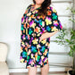Look Adorable Ribbon Bow Tie Floral Babydoll Dress with Pockets