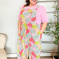 Stand Out Multicolor Boho Patchwork Wide Leg Overall Jumpsuit