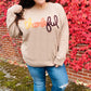 Feeling Thankful Taupe Pop Up Glittery Embroidery Sweater