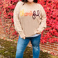 Feeling Thankful Taupe Pop Up Glittery Embroidery Sweater