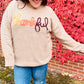 Feeling Thankful Taupe Pop Up Glittery Embroidery Sweater