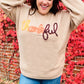Feeling Thankful Taupe Pop Up Glittery Embroidery Sweater