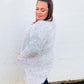 Leading Lady Slate Blue Two Tone Fuzzy Soft Brushed Cardigan