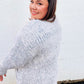 Leading Lady Slate Blue Two Tone Fuzzy Soft Brushed Cardigan
