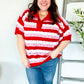 Sweetheart Ready Pointelle Collared Notch Neck Sweater