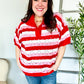 Sweetheart Ready Pointelle Collared Notch Neck Sweater