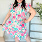 Under Your Spell Floral Smocked Flutter Sleeve Ruffle Mini Dress