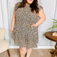 Feeling Bold Taupe Leopard Print Tiered Ruffle Sleeve Woven Dress