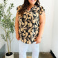 You Got This Black Paisley Print V Neck Flutter Sleeve Top