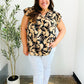 You Got This Black Paisley Print V Neck Flutter Sleeve Top