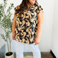 You Got This Black Paisley Print V Neck Flutter Sleeve Top