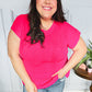 Best In Bold Hot Pink Dolman Ribbed Knit Sweater Top